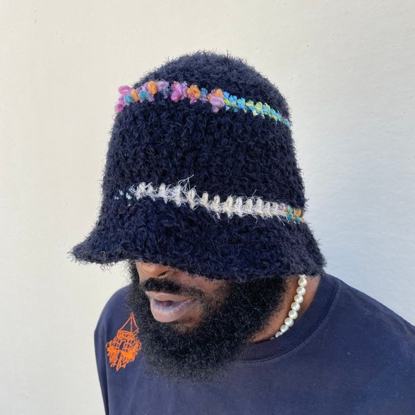 Black Gucci Bucket Hat Etsy