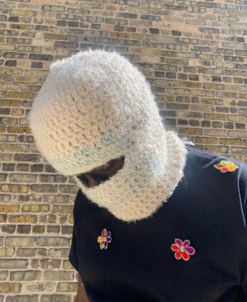 Hades Angle Mask / Knit Mask / Kanye Mask / Balaclava / White Mask