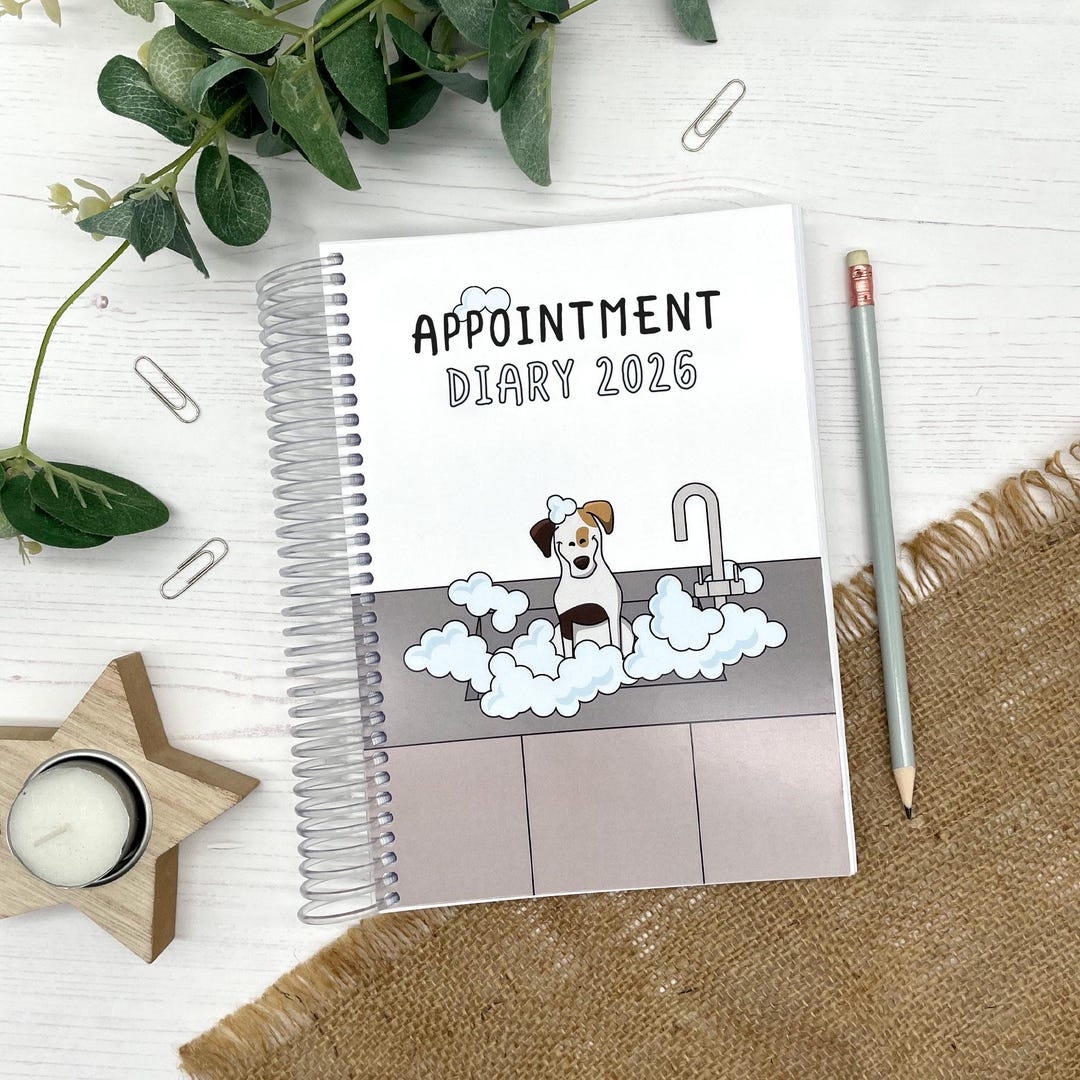 3-Year Dog Grooming Appointment Book 2024-2026