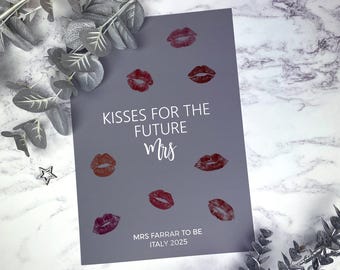 Personalised Kiss The Miss Goodbye, Hen Party Keepsake, A4, Hen Do Gift