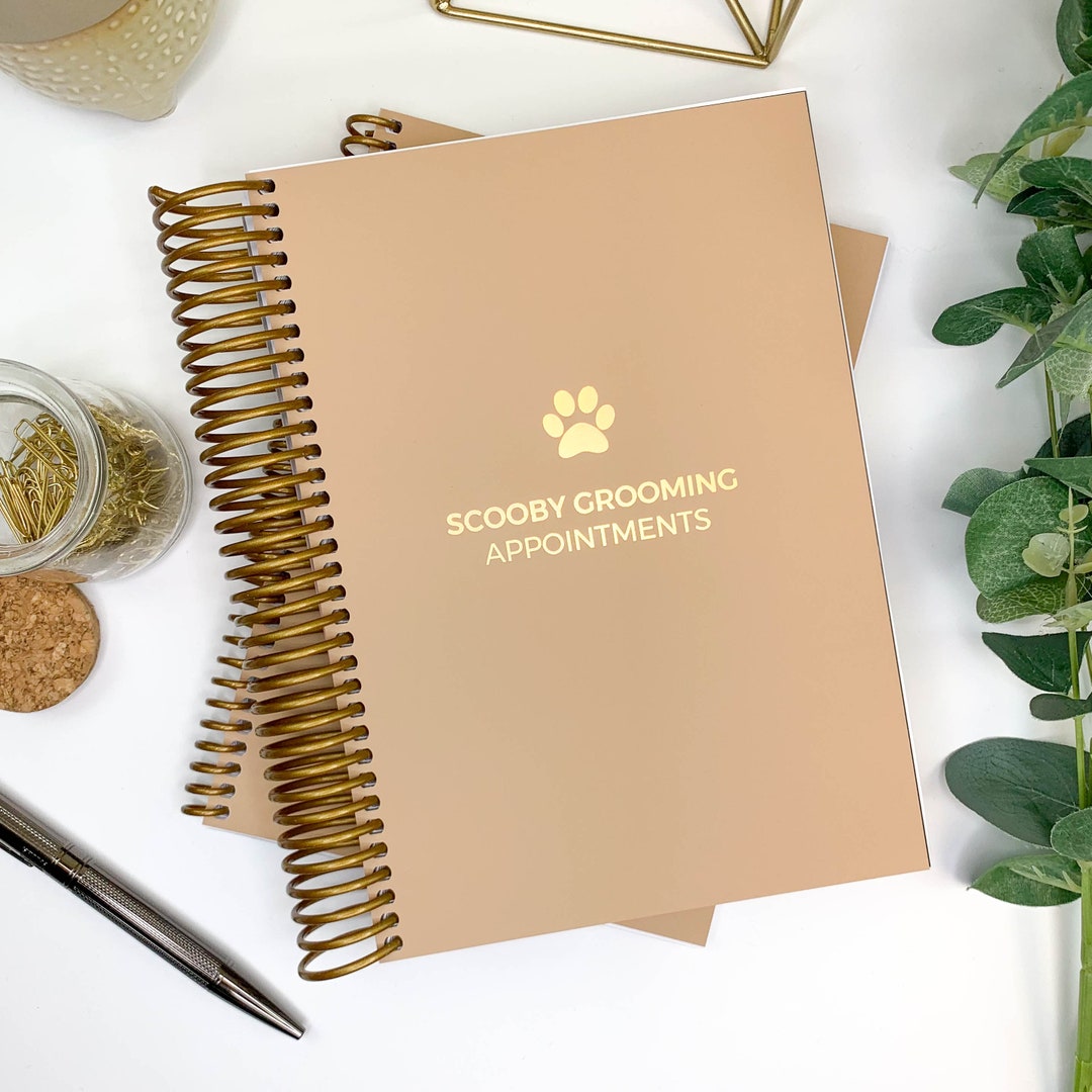 2024, A5 Dog Grooming Appointment Diary, Day per Page, Foil Print