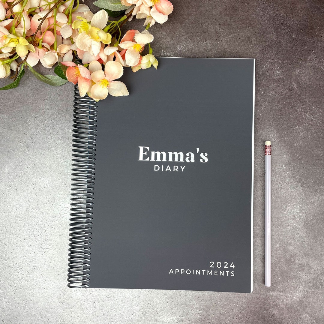 2024, A4, Appointment Diary Day per Page or Order Book NO TIMES, Foil
