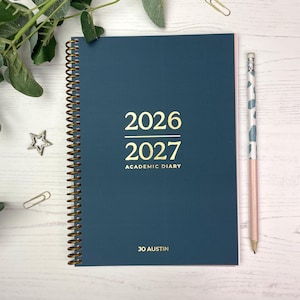 Personalised Academic Diary, 2026-2027, A5, Student Planner, College University Essential
