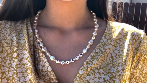 Gouden Parelketting Harry Styles Gouden Ketting Etsy Gouden Parelketting Harry Styles Gouden Ketting Etsy