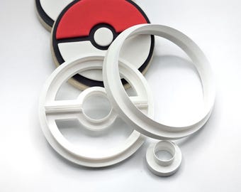 Pokémon Pokeball Cutter, Cookie Decoration, Craft for Pokémon Fans, Pokeball Mould, Pokémon Clay Mould, Pokémon PlayDough Craft