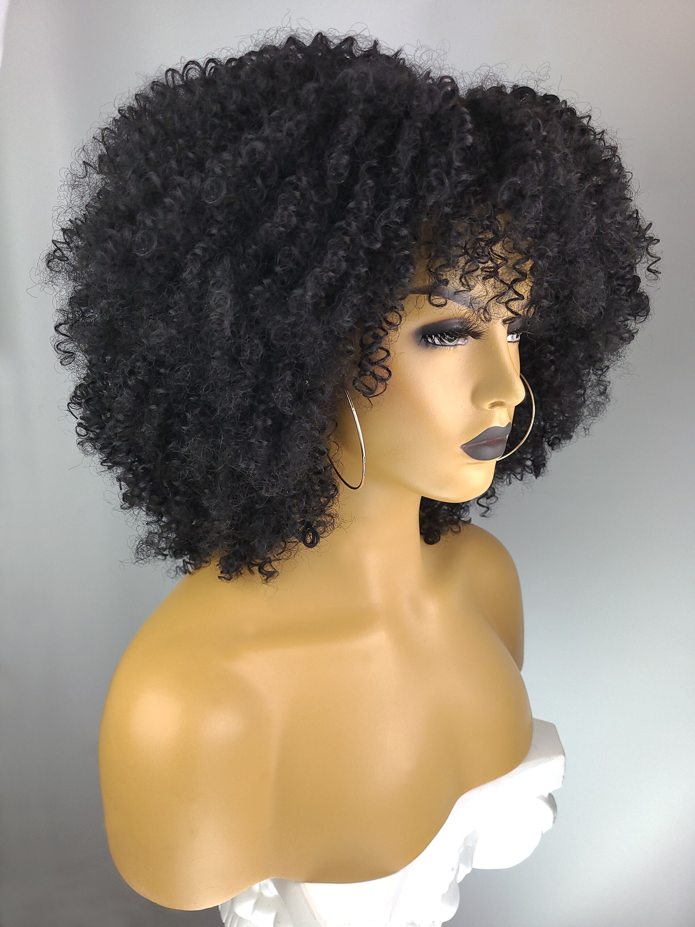 AFRO KINKY CURLY Wig, 14 Inches - Etsy