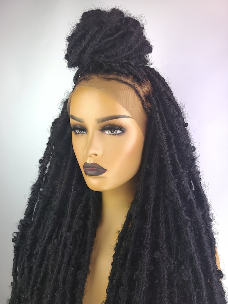 BUTTERFLY LOCS Full Lace Wig With Human Hair Curls Etsy