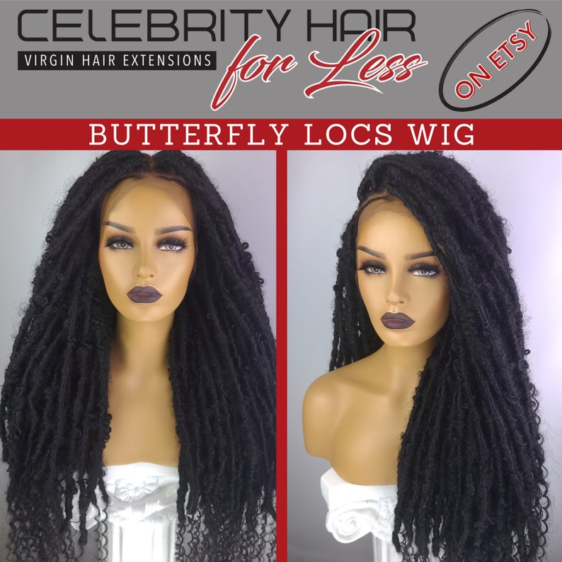 BUTTERFLY LOCS Full Lace Wig With Human Hair Curls Etsy