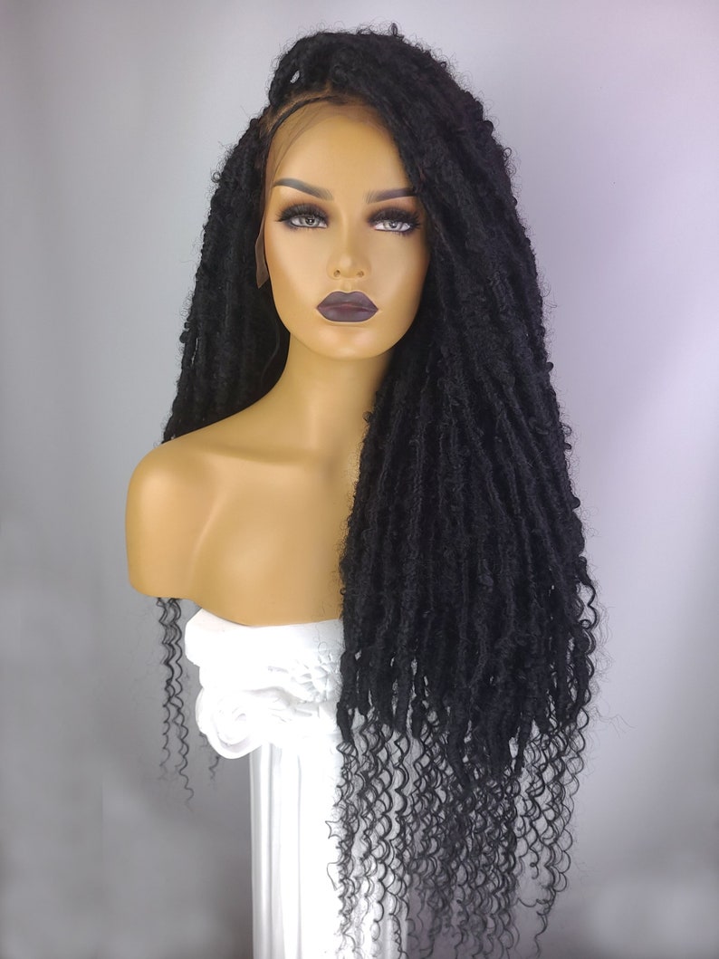 BUTTERFLY LOCS Full Lace Wig With Human Hair Curls Etsy