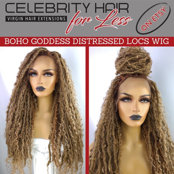 Boho Goddess Distressed Locs Wig (Human Hair Blend) #27