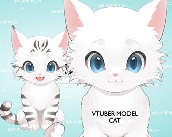 Vtuber モデル Live2D - カスタマイズ可能な猫モデル - 既成のペット猫モデル - アニメ動物アバター
