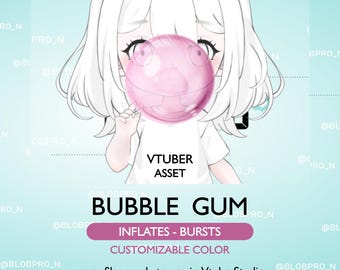 Vtuber Asset – Bubble Gum – Rigged Live2D