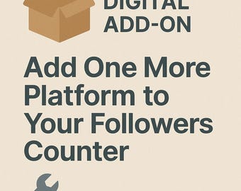 Digital Add-On: Add One More Platform to Your Followers Counter