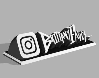 Custom Nameplate – Personalized 3D Printed Logo Sign with Your Text, UserName or Logo