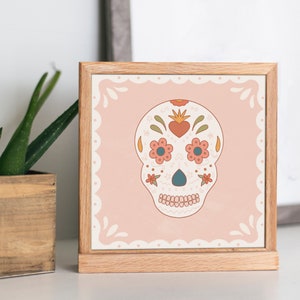Sugar Skull 6&quot;x6&quot; Art Print | Dia de Los Muertos | Calaverita Mexicana | Hand-Drawn Illustration | Mexican Tradition | Latinx Artist