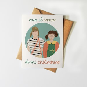 Eres el Chavo de mi Chilindrina | Urocza kartka z życzeniami meksykańskiej miłości | Popkultura latynoska | Tarjeta Mexicana Chavo del Ocho | Rocznica
