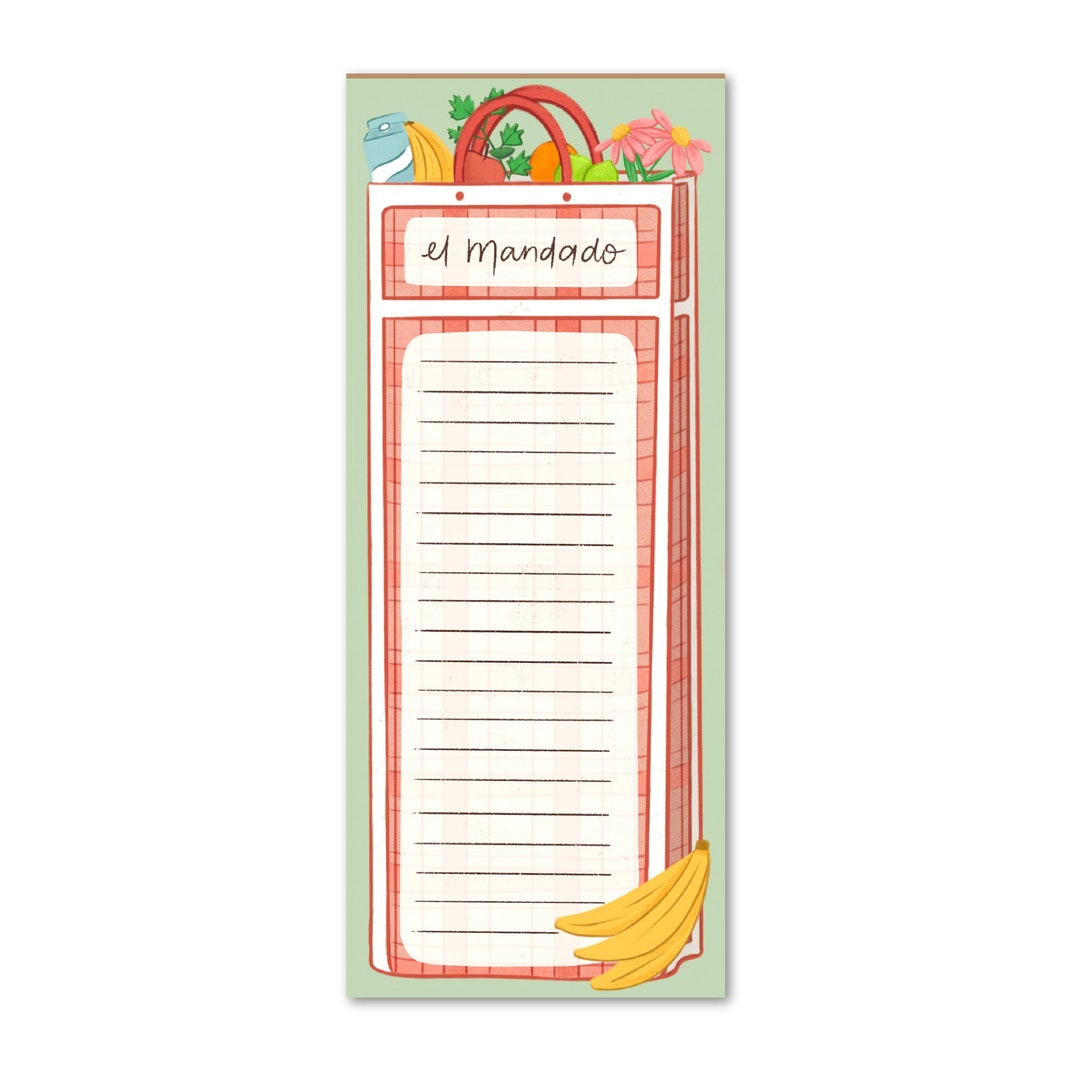 Mexican Notepad El Mandado Notepad | Grocery Shopping List | Latinx Design | Mexican ...