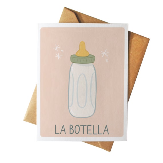 La Botella Greeting Card Loteriainspired Spanish Baby Etsy