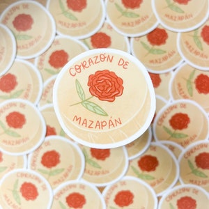 Corazon de Mazapan Sticker | Süße Illustrierte Latinx | Mexikanische Süßigkeiten | Die-cut, Laptop, Wasserflasche, Hydroflask, wasserdichter Aufkleber, Vinyl