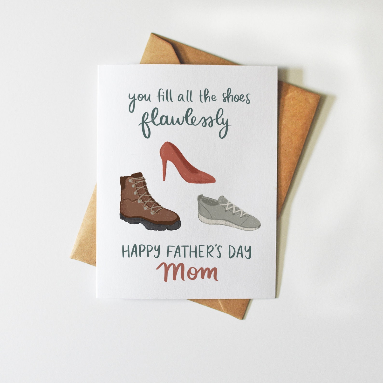 Send some love messages to your amazing mom on Father’s Day with this cute illustrated card.