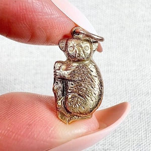 Vintage 9ct Yellow Gold, Birmingham Hallmarked, 1960s Koala Bear Pendant Charm