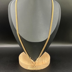 Antique 9ct Rose Gold Albert Chain Necklace: Edwardian Curb Link, Sheffield 1913