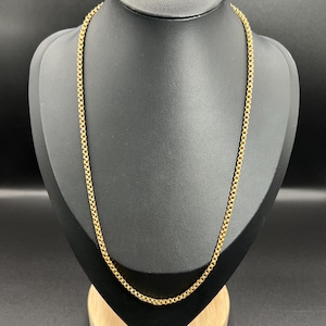 Antique 15ct Yellow Gold 18 1/2 Inch Fancy Belcher Link Chain