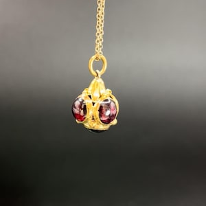 Antique 15ct Gold, Victorian Garnet Orb Pendant