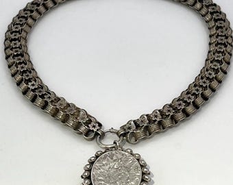 アンティーク スターリングシルバー、ビクトリア朝のブックチェーン