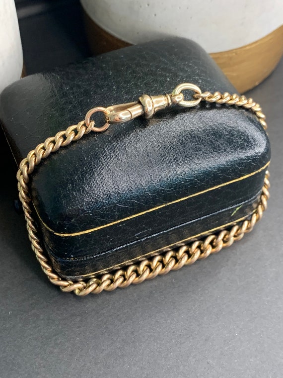 Antique 9ct Rose Gold Albert Bracelet 