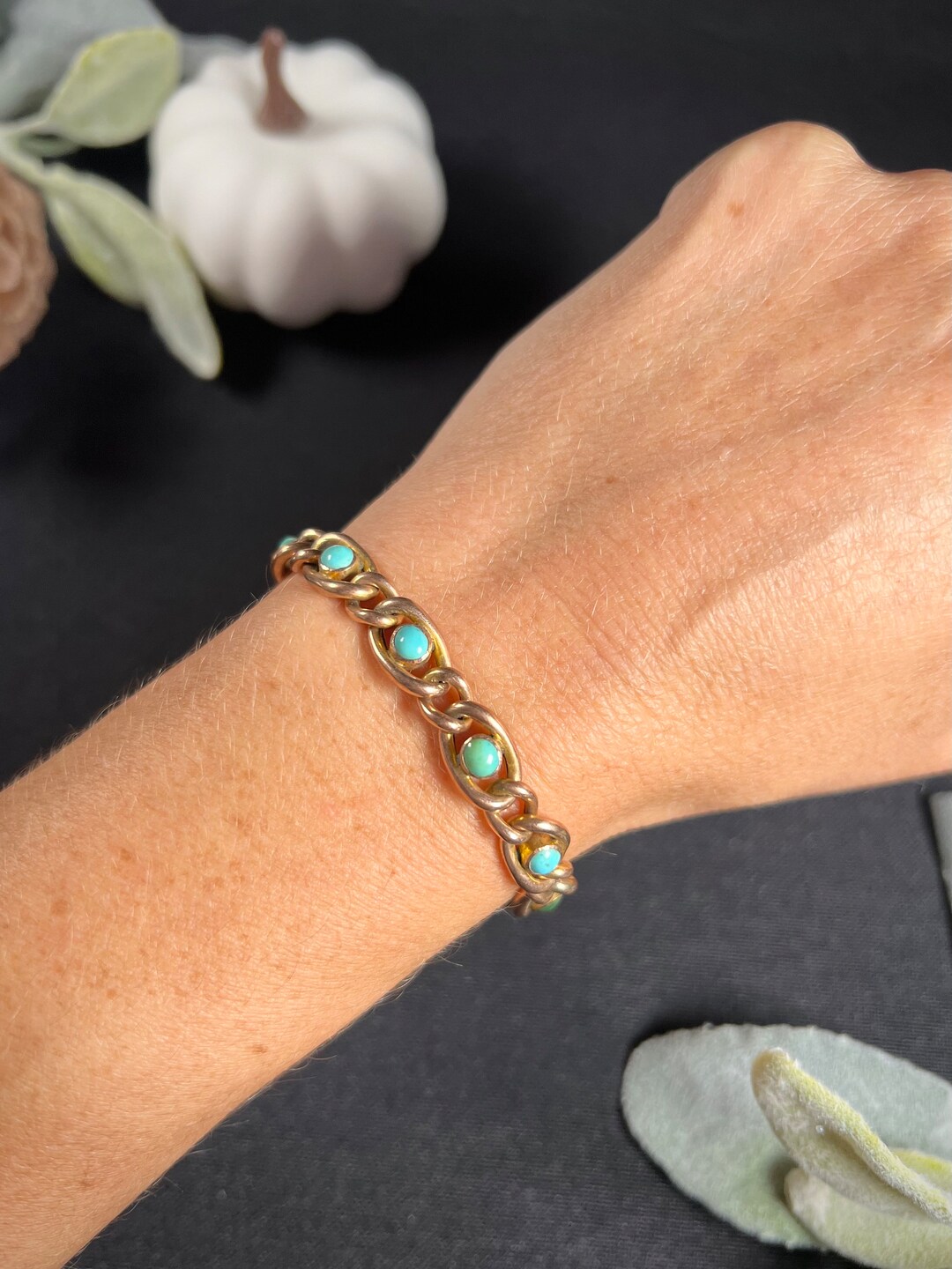 Antique 9ct Rose Gold Stamped Victorian Open Curb Link Etsy