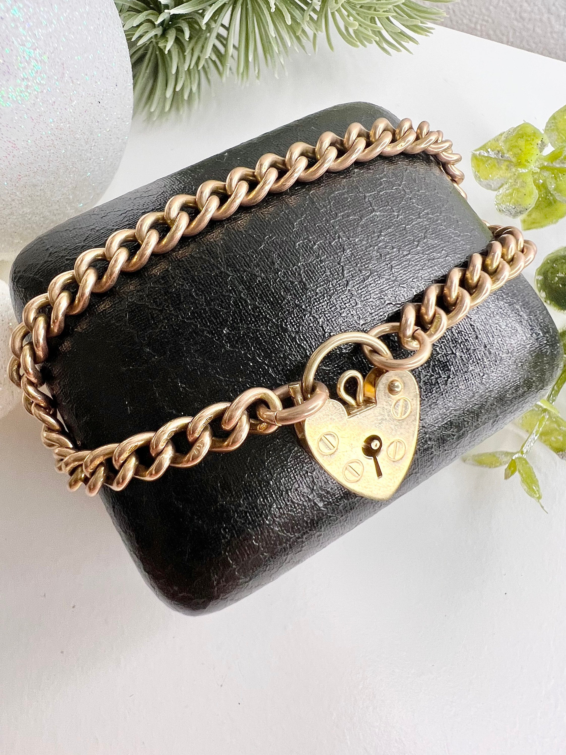 Curb Link Chain Charm Bracelet