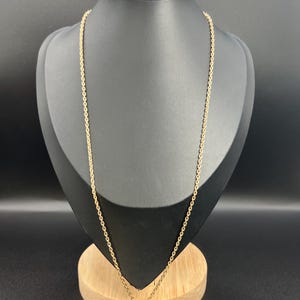 Antique 9ct Yellow Gold Albert Chain Necklace: 1920s Watch Chain