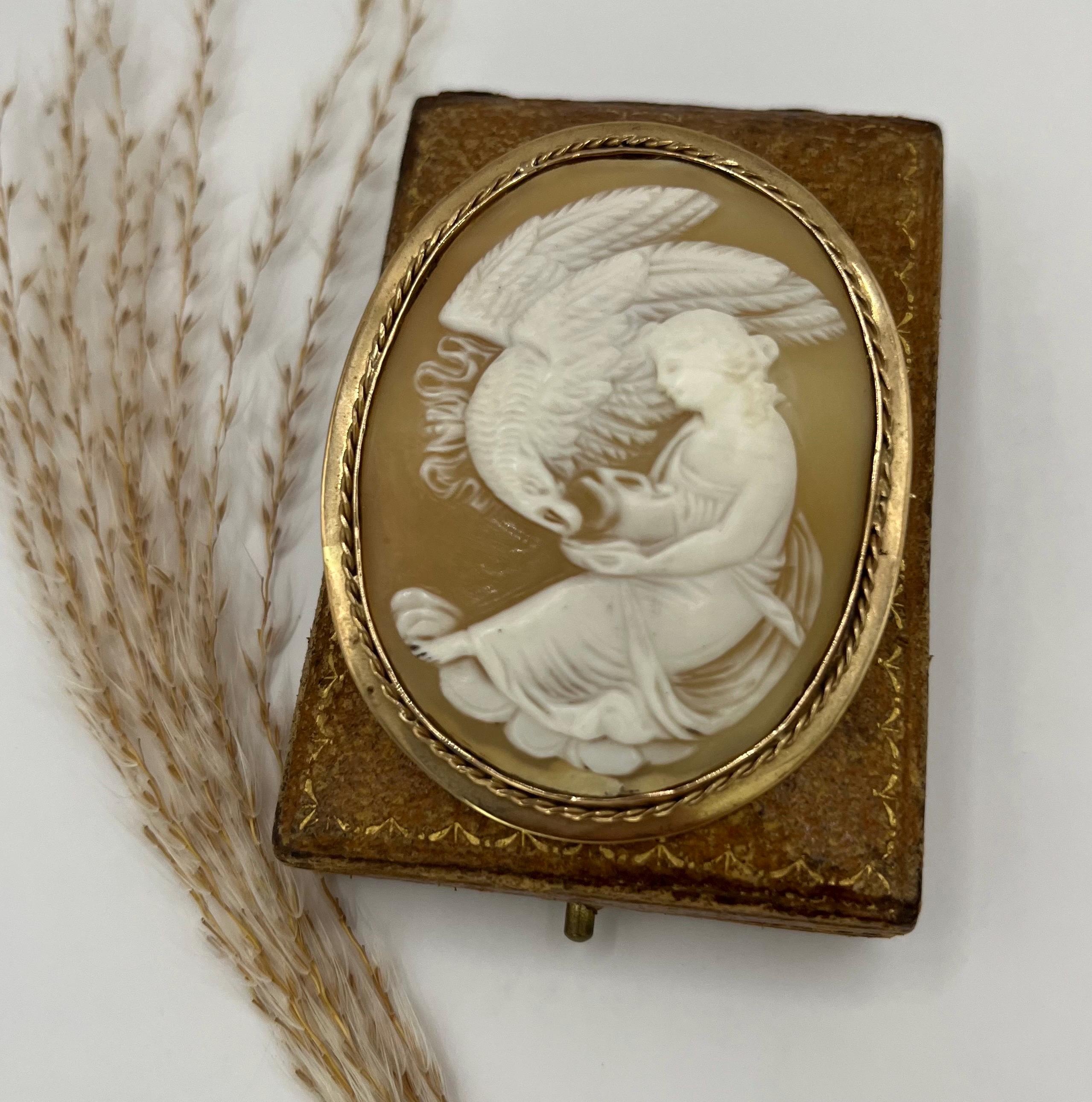 Victorian Hebe & Zeus Shell Large Cameo 9ct Brooch, Circa 1900 - Etsy