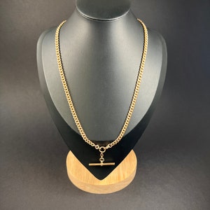 Antique 9ct Rose Gold Albert Chain Necklace: Birmingham 1928