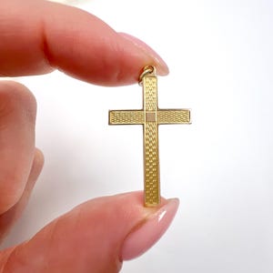 Antique 9ct Rose Gold Stamped, Cross Pendant, Religious Jewellery