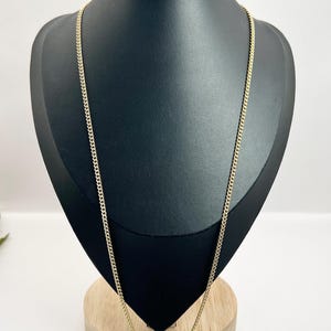 Antique 9ct Yellow Gold Albert Chain Necklace: 1920s Curb Link