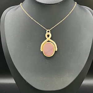 Antique 9ct Gold Edwardian Swivel Bloodstone and Carnelian Fob with Locket Feature, Circa 1900