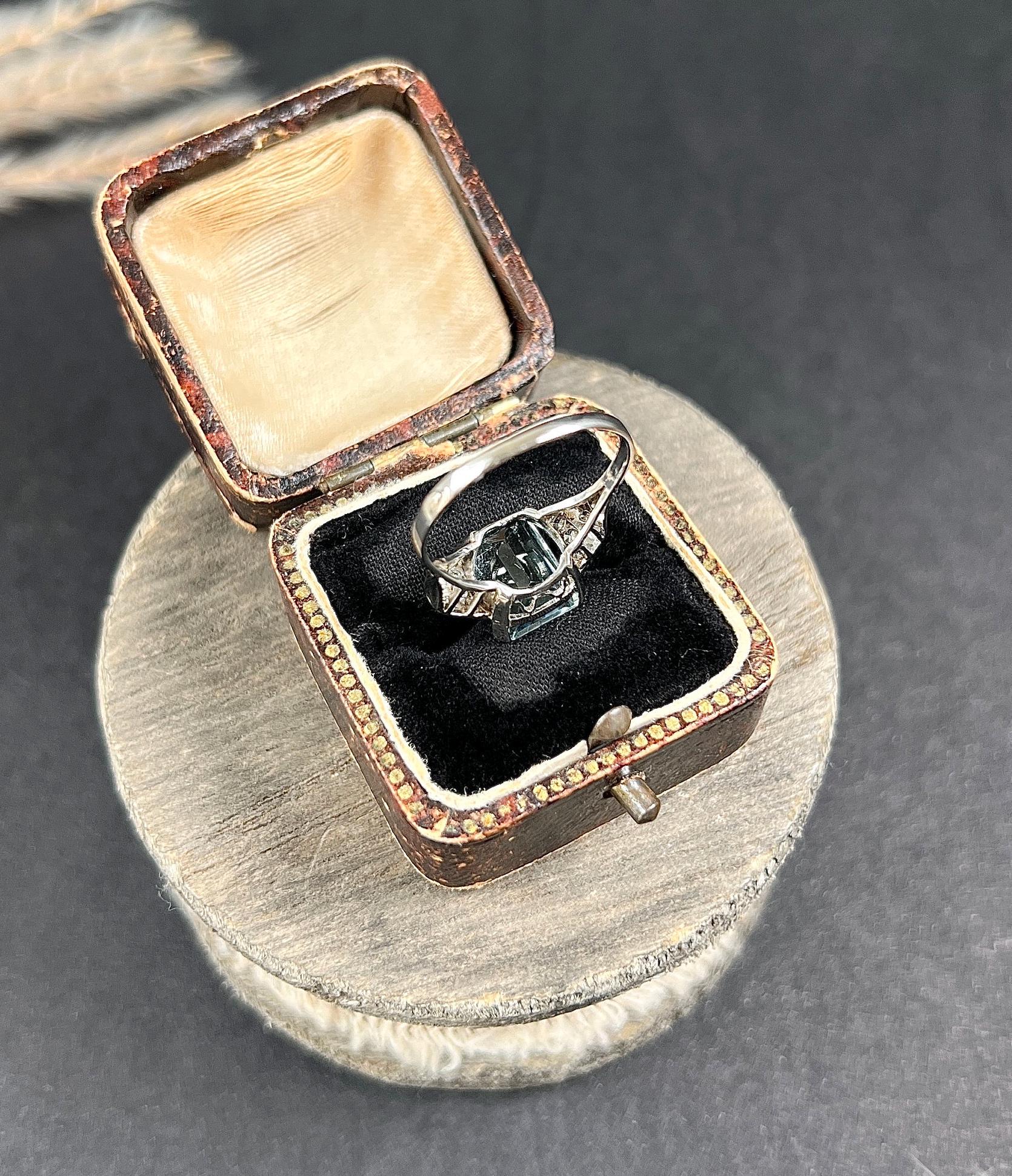再入荷商品 14ct Antique White Cut Emerald Deco Art 1920s Gold, アクセサリー