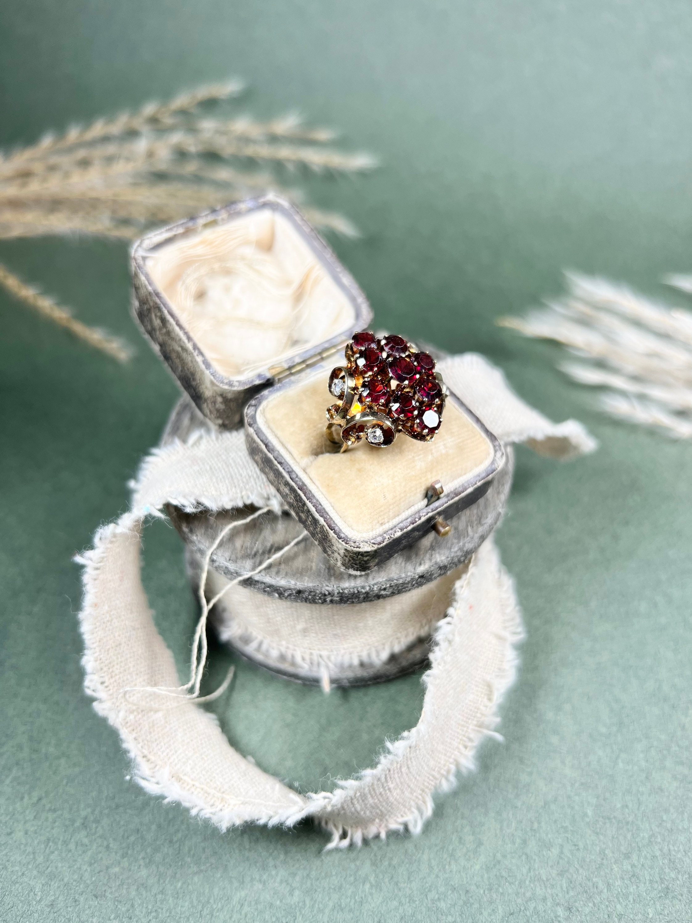 Antique garnet rings for sale sale
