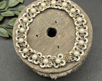 Vintage David Anderson Enamel Bracelet, 7 1/2 inches