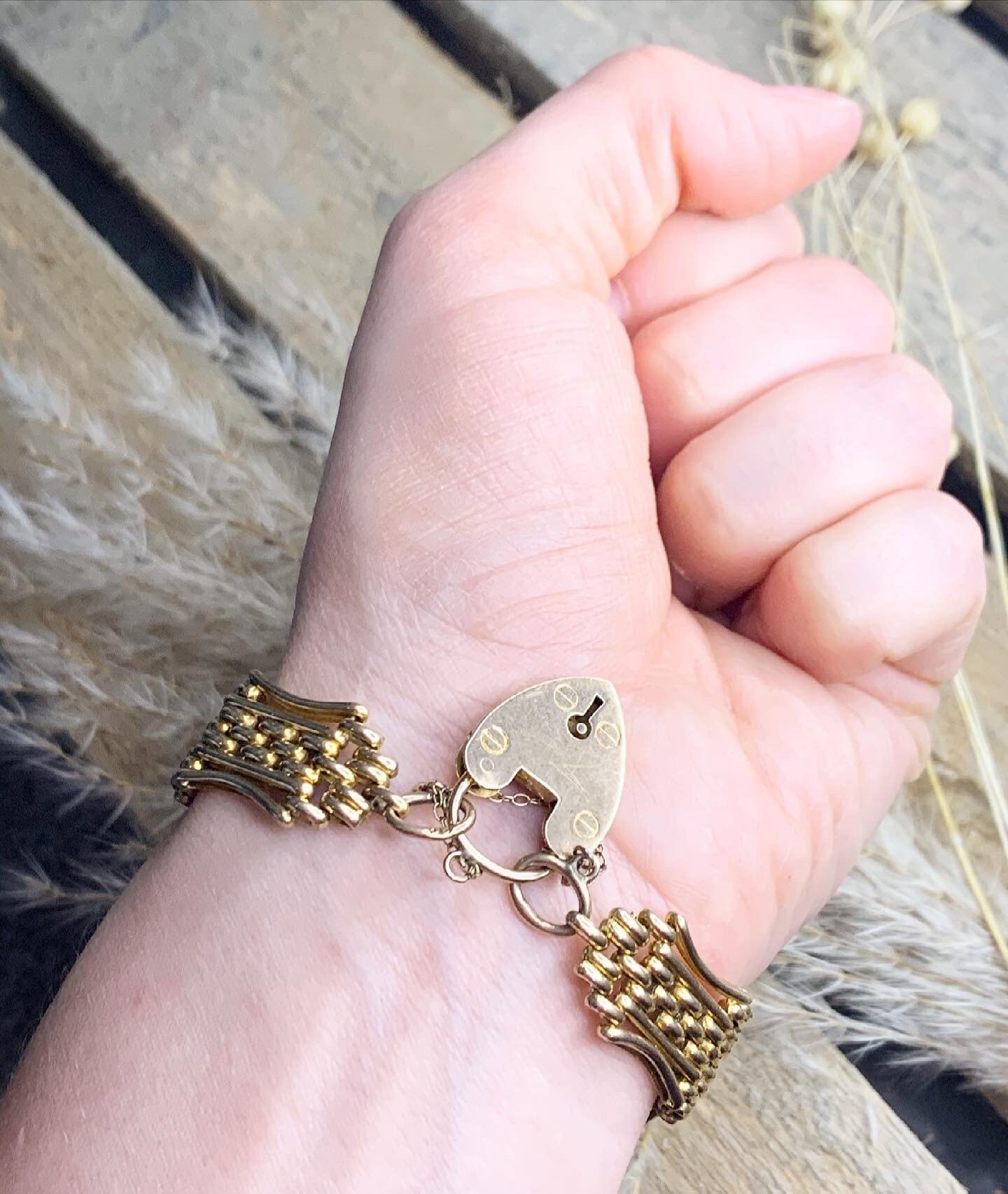 Antique Victorian 9ct Rose Gold Gate Bracelet Etsy UK