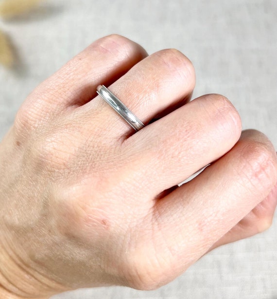 ヴィンテージ 1990 年代 ティファニー プラチナ 結婚指輪
