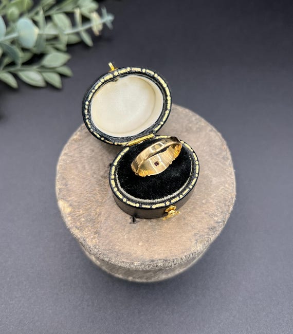 Antique 18ct Gold, Ruby & Diamond Five Stone Gyps… - image 7