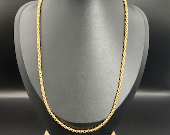 Antique 9ct Rose Gold Belcher Chain - Edwardian Oval Link