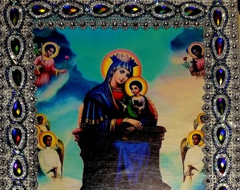 Heilige Maria|Orthodox icoon|Ethiopische geschenken|kerk|Ethiopisch-orthodox|Ethiopische kunst|Maagd Maria|iconen|Heilige Maria