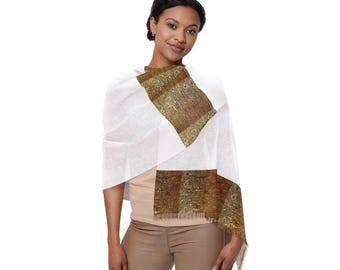 Handwoven Ethiopian Christian Scarf - Lightweight Cultural Wrap
