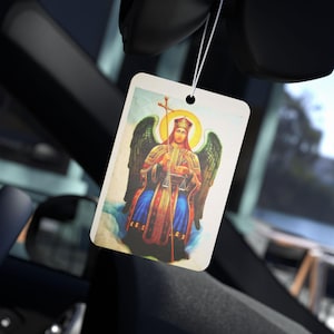Car icon - Arch Angel Michael Car icon, Angelic Vehicle Scent, Religious Car Decor, Angel Guardian Car icon, Spiritual Travel, Kidus Michael