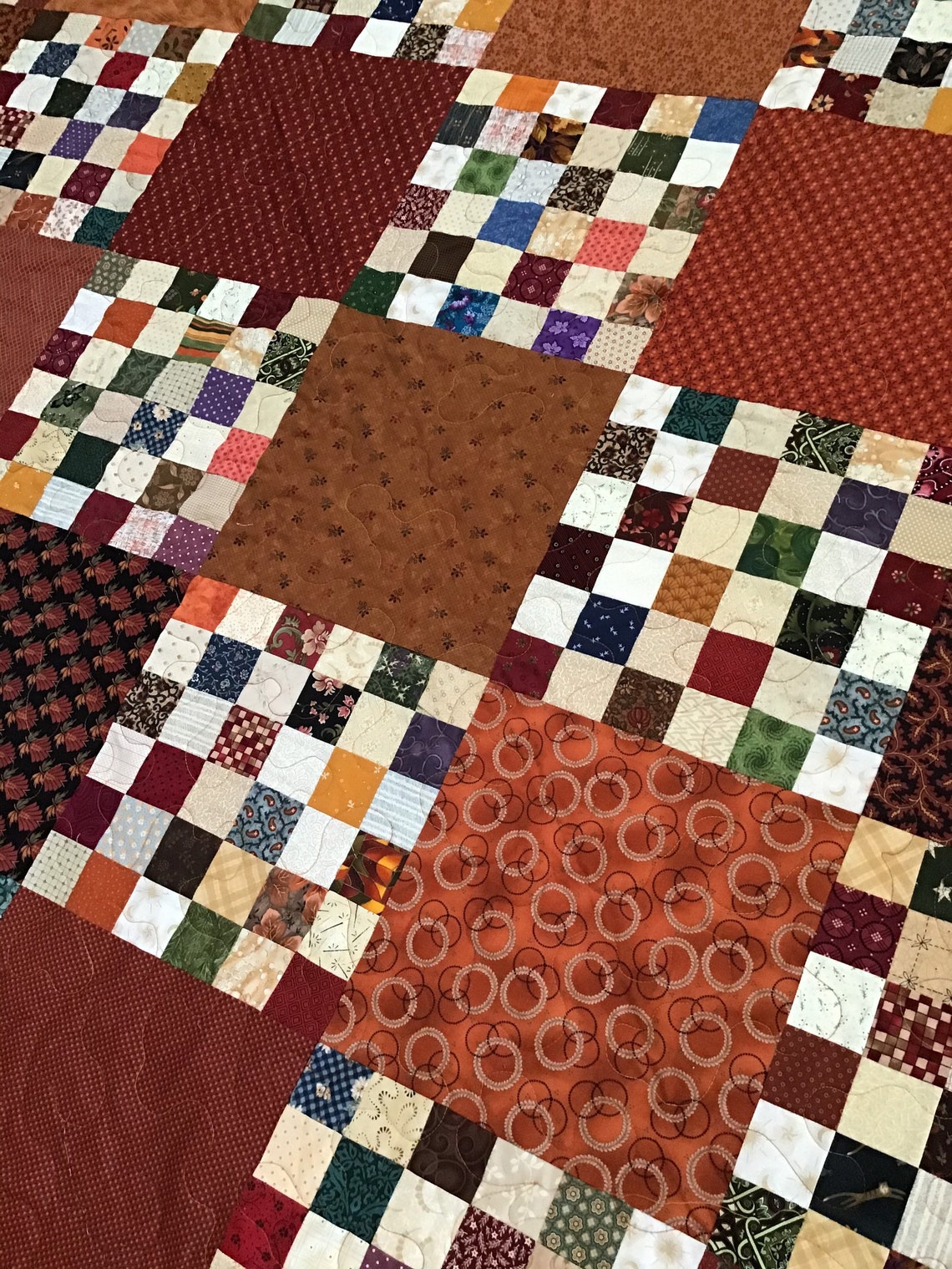 Quilt - Autumn Checkerboard - Etsy