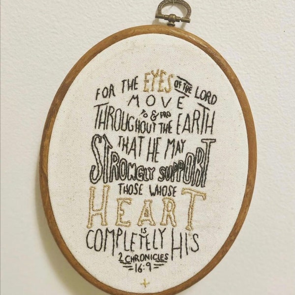 Bible Verse Hand Embroidery Etsy